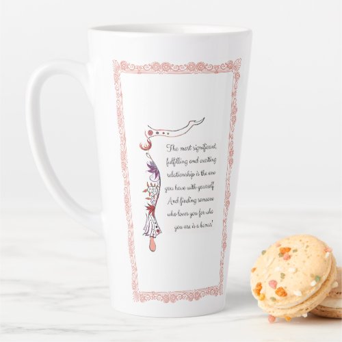 The most significant relationship elegant quote latte mug
