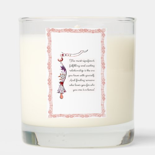The most significant relationship elegant quote scented candle