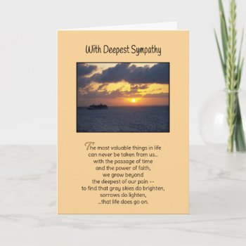 The Most Valuable Things...sympathy Card by inFinnite at Zazzle