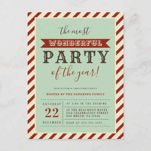 The Most Wonderful Party Of The Year Invitations - The Most Wonderful Party Of The Year Invitations by Eugene Designs.