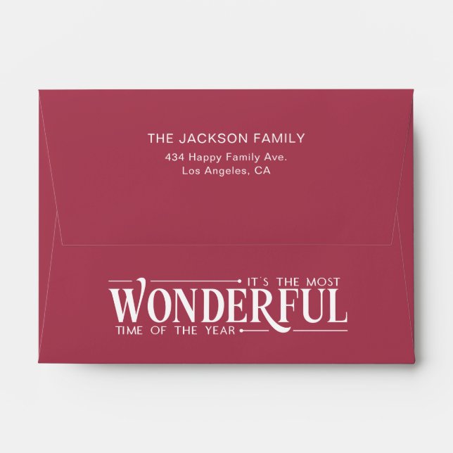 The most wonderful time Christmas  Envelope (Back (Top Flap))