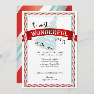 The Most Wonderful Time Christmas Party Invitation