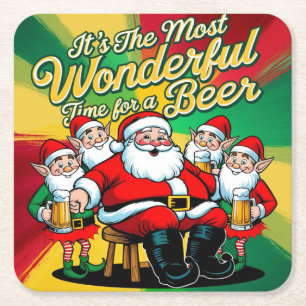 The most wonderful time for square paper coaster