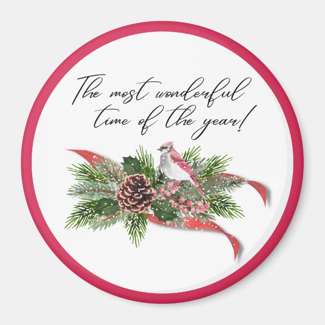 The Most Wonderful Time of the Year Christmas 3" Magnet (Front)