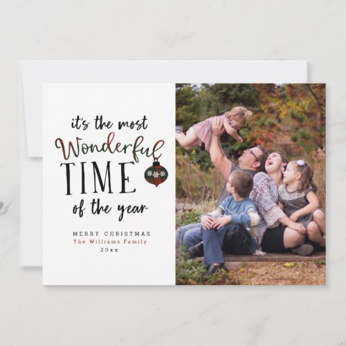 The Most Wonderful Time of the Year Christmas Holiday Card