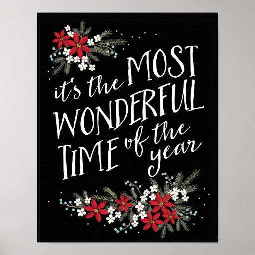 The Most Wonderful Time of the Year Christmas Poster | Zazzle