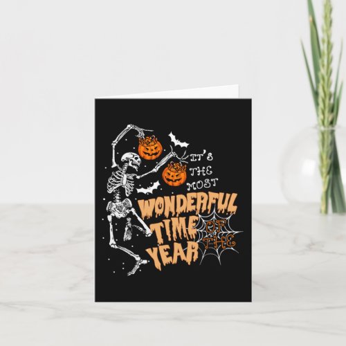 The Most Wonderful Time Of The Year Dance Skeleton Card