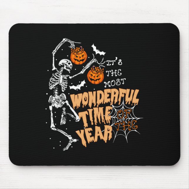 The Most Wonderful Time Of The Year Dance Skeleton Mouse Pad (Front)