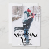 The Most Wonderful Time Of The Year Elegant Photo Holiday Card (Front)