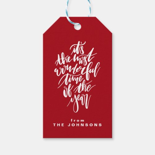 the most wonderful time of the year gift tags