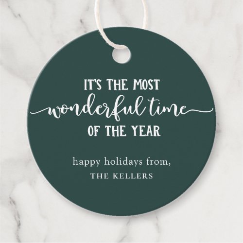 The Most Wonderful Time Of The Year Holiday Favor Tags