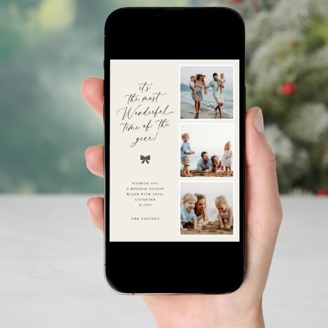The Most Wonderful Time Of The Year Photo Holiday Card (Front Digital)