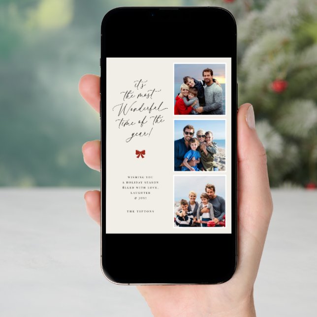 The Most Wonderful Time Of The Year Photo Holiday Card (Front Digital)
