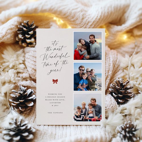 The Most Wonderful Time Of The Year Photo Holiday Card