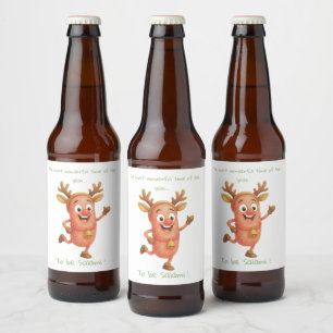 The most wonderful time of the year...to be Salami Beer Bottle Label