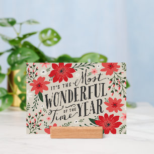 The Most Wonderful Time of Year Holiday Floral Holder