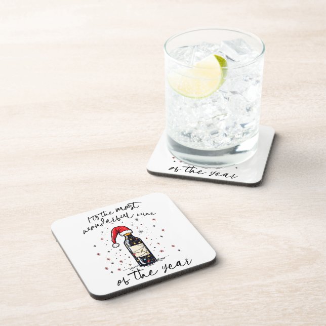 The Most Wonderful Wine Of The Year  Beverage Coaster (Right Side)