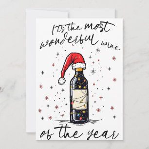 The Most Wonderful Wine Of The Year Holiday Card