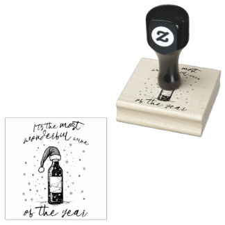 The Most Wonderful Wine Of The Year  Rubber Stamp