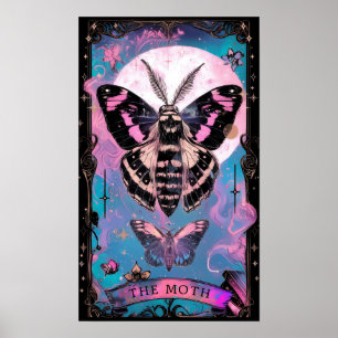 The Moth Tarot Card Witchy Poster