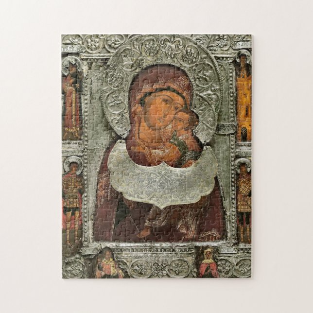 The Mother of God of Tenderness with Saints Icon   Jigsaw Puzzle (Vertical)