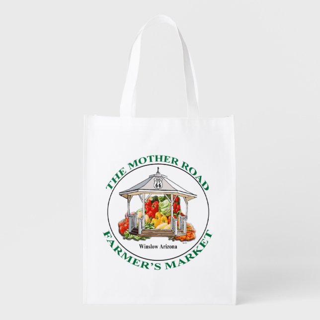 THE MOTHER ROAD Reusable Grocery Bag (Front)