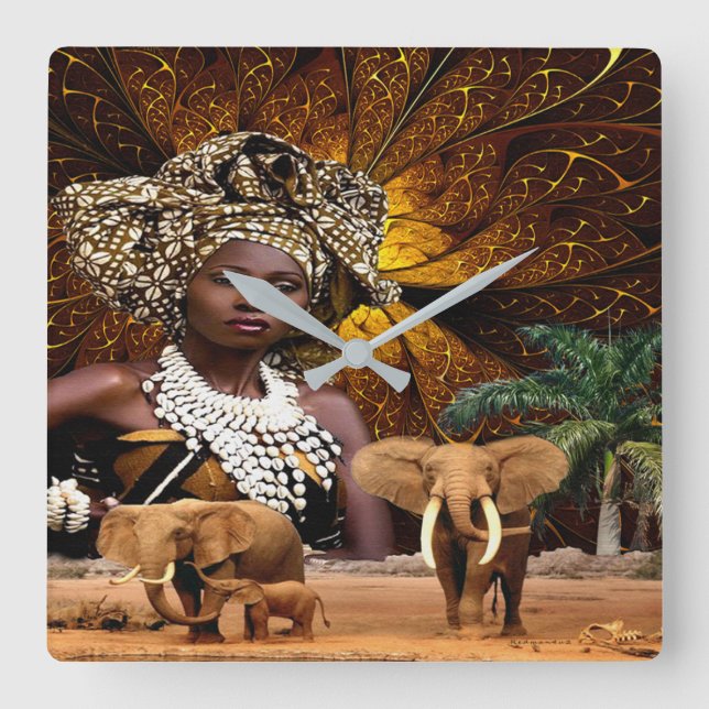 The Motherland Square Wall Clock (Front)