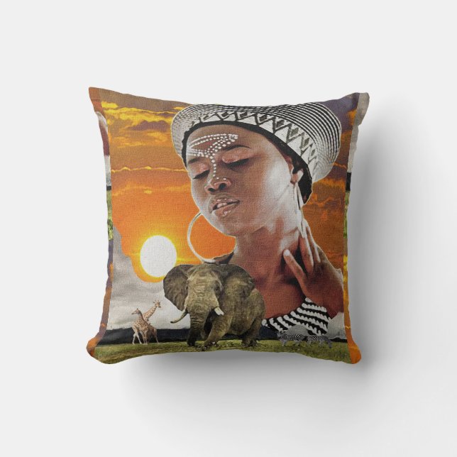 The Motherland Throw Pillow (Front)