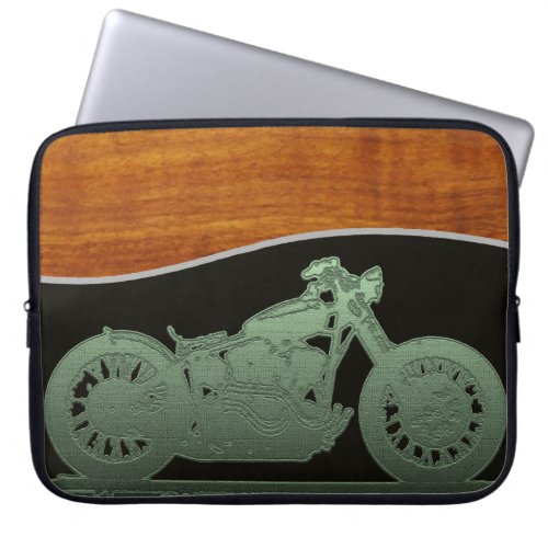 The motorcycle man laptop sleeve