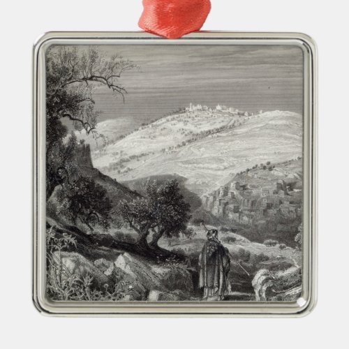The Mount of Olives from Mount Zion Metal Ornament