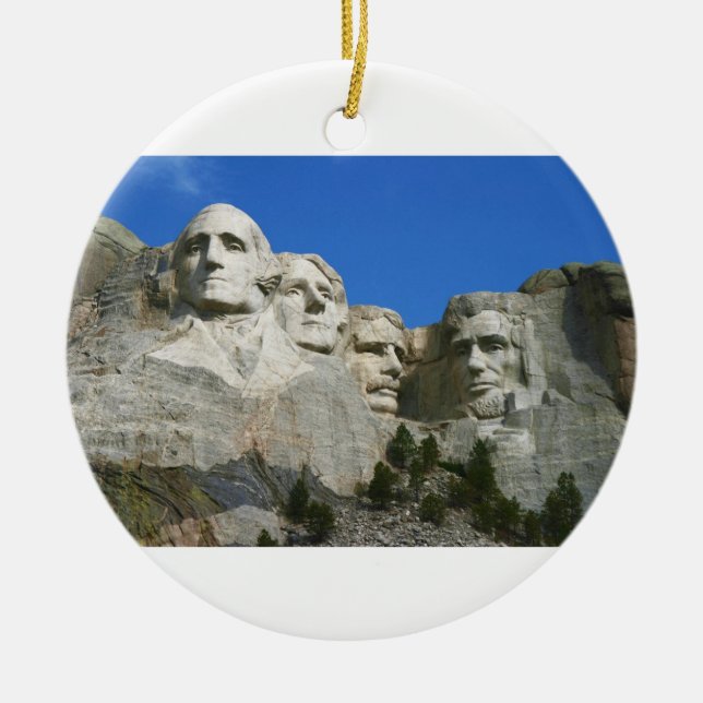 The Mount Rushmore Presidential Monument Ceramic Ornament (Front)