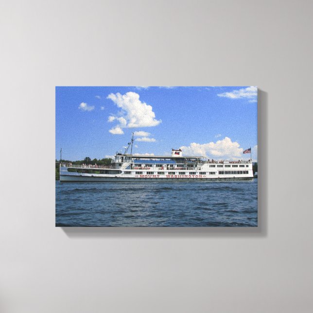 The Mount Washington on Lake Winnipesaukee Canvas Print (Front)