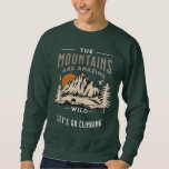 The mountain are amazing men dark green sweatshirt<br><div class="desc">The mountain are amazing,  wild,  let's go climbing,  men dark green sweatshirt. A high quality pixel print sweatshirt for him. Here you are able to change color of the sweatshirt how you want. Men fashion. Vintage modern T-shirt for boyfriend. Teen wears. A gift idea for vintage lovers. brother outfits.</div>