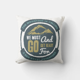 The Mountain Is Calling Throw Pillow – Cozy Cabin 