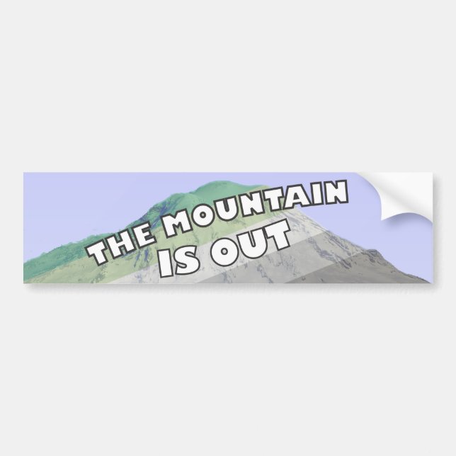 The Mountain is Out Aromantic Bumper Sticker (Front)