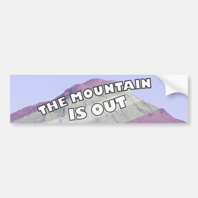 The Mountain is Out Gray-Ace Bumper Sticker (Front)