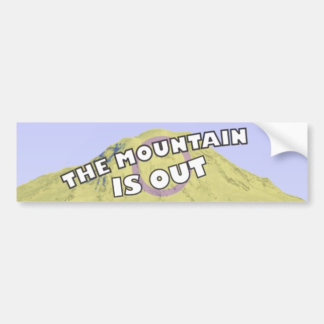 The Mountain is Out Intersex Bumper Sticker (Front)