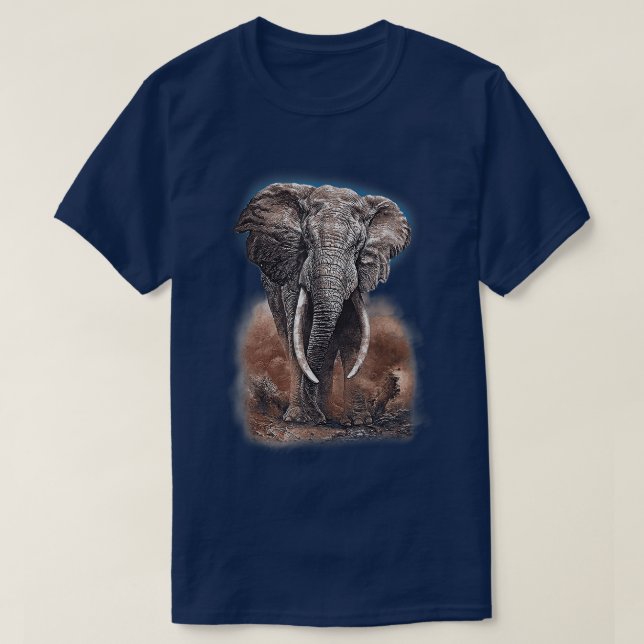 The Mountain Mens African Elephant  T-Shirt (Design Front)