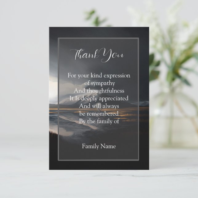 The Mountain Thank You Card (Standing Front)