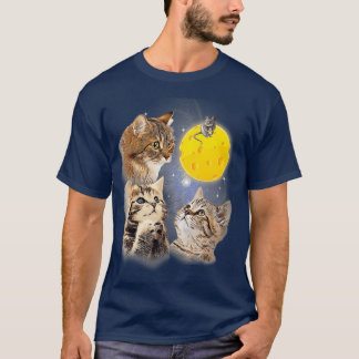 The Mountain Three Kitten Cheese Moon T-Shirt