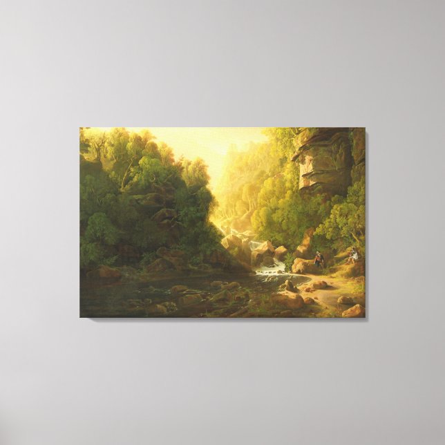 The Mountain Torrent, c.1820-30 (oil on canvas) Canvas Print (Front)