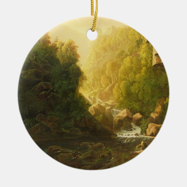 The Mountain Torrent, c.1820-30 (oil on canvas) Ceramic Ornament (Front)
