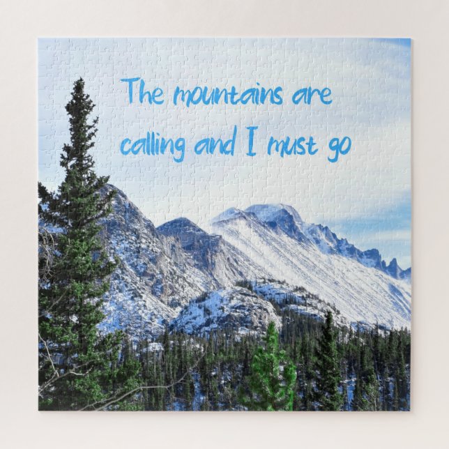 The Mountains Are Calling - 20x20 inch Jigsaw Puzzle (Vertical)
