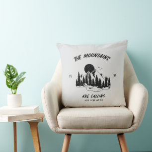 The mountains are calling and here we go  throw pillow