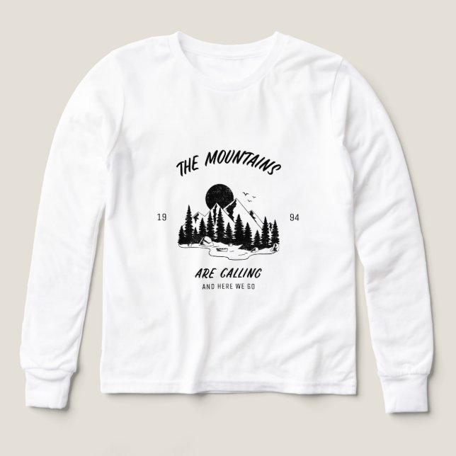 The mountains are calling and here we go Tri-Blend Shirts (Design Front)