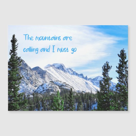 The Mountains Are Calling and I Must Go (Front)