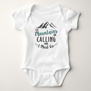 The Mountains are Calling and I Must Go Baby Bodysuit