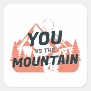 The Mountains are calling and I must go Square Sticker