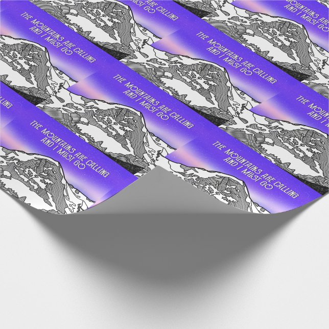 The mountains are calling and I must go Wrapping Paper (Corner)