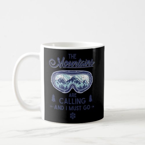 The Mountains Are Calling I Must Go Retro Vintage Coffee Mug